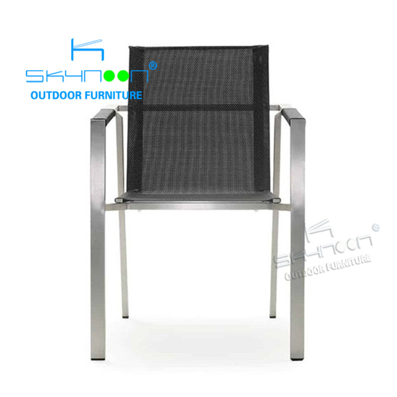 Hot Sale outdoor sling chairs Modern cheap dining aluminum outdoor chairs Wholesale garden chair(51320A)