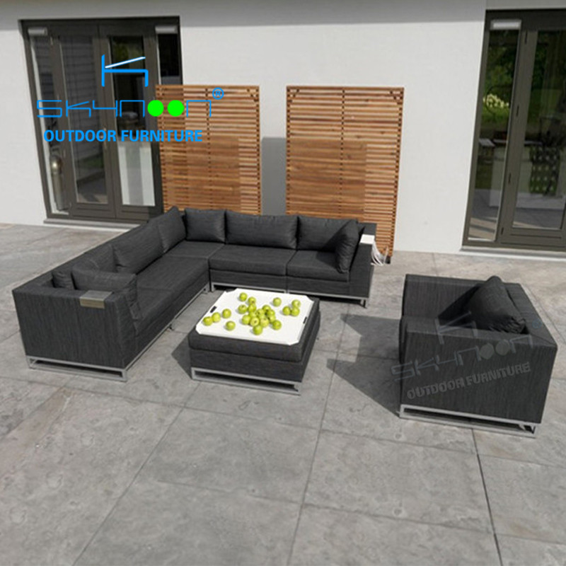 Outdoor sofa set best choice Modern style outdoor garden terrace aluminum garden fast delivery lounge set(52070)