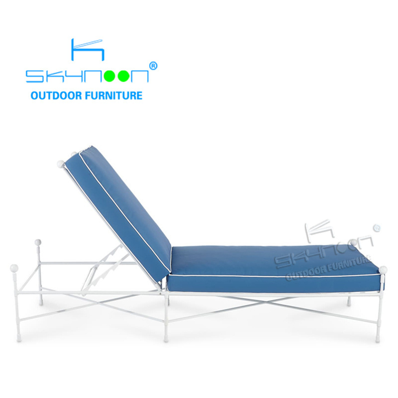 Foshan hot sale patio pool aluminum sunbed modern luxury lounge beach bed garden patio furniture sun lounger(33065)