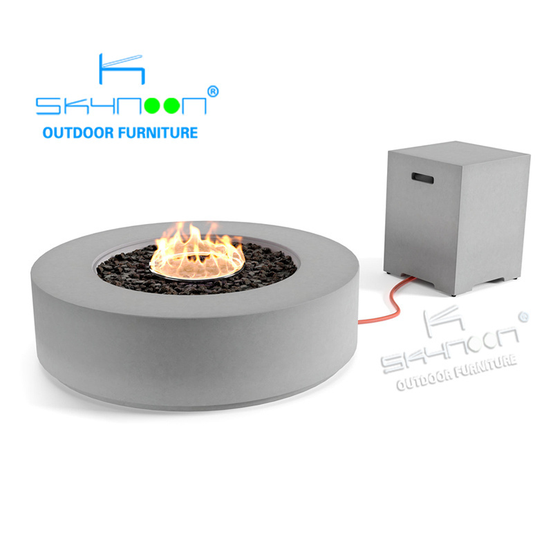 High quality fire pit bowl cylinder LPG tank house propane gas tank cover backyard concrete fire pit patio fire table set(1F001)