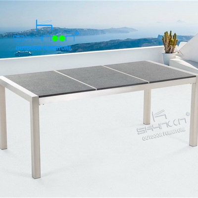 garden furniture patio aluminum garden table black marble top table bistro outdoor dining table(31023)