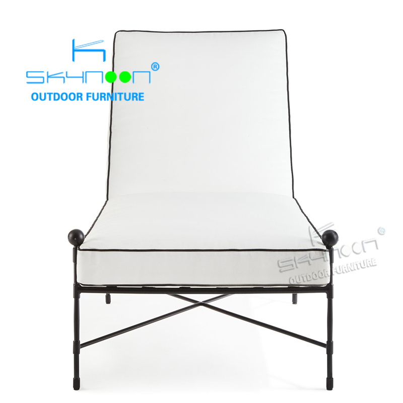 Foshan hot sale patio pool aluminum sunbed modern luxury lounge beach bed garden patio furniture sun lounger(33065)