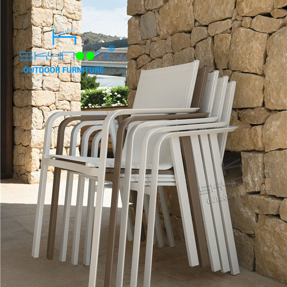 2023 new design outdoor aluminum garden furniture sets hot sale dining sling outdoor chair design bar outdoor furniture(51143)