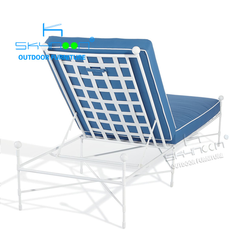 Foshan hot sale patio pool aluminum sunbed modern luxury lounge beach bed garden patio furniture sun lounger(33065)