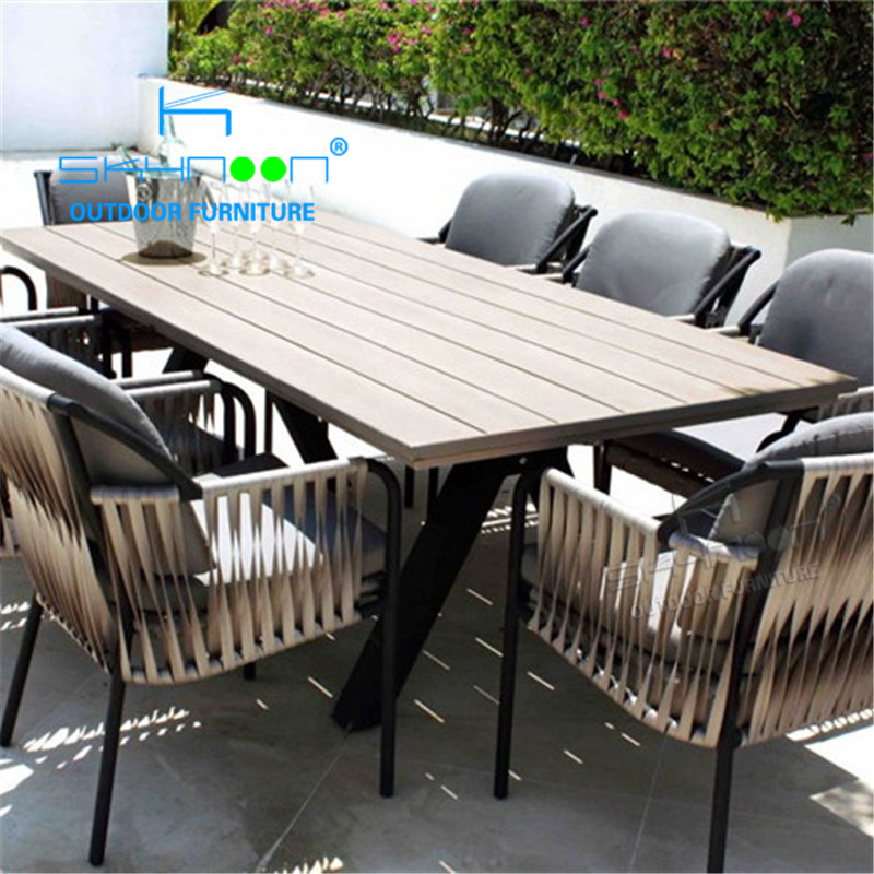 Minimalist Design Garden Dining Furniture Balcony Rattan Wicker Dining Chairs High Quality Outdoor Table and Chairs(21088)