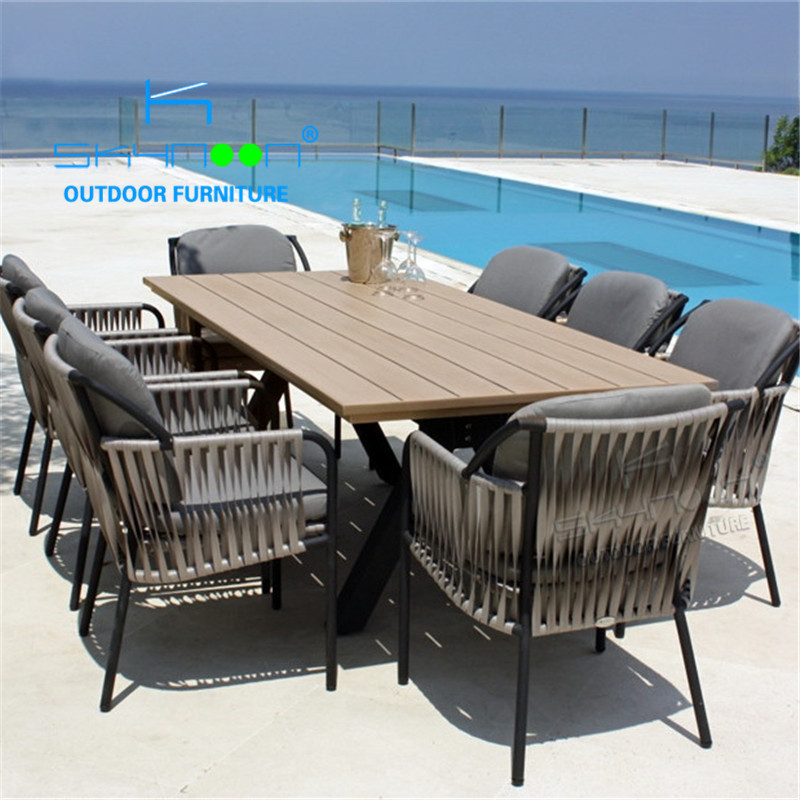 Minimalist Design Garden Dining Furniture Balcony Rattan Wicker Dining Chairs High Quality Outdoor Table and Chairs(21088)