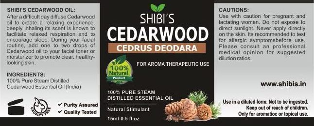 Shibi's Cedarwood Essential Oil 15 ml 100% Pure Natural and Therapeutic Grade Factory price high quality Natural Essential Oil