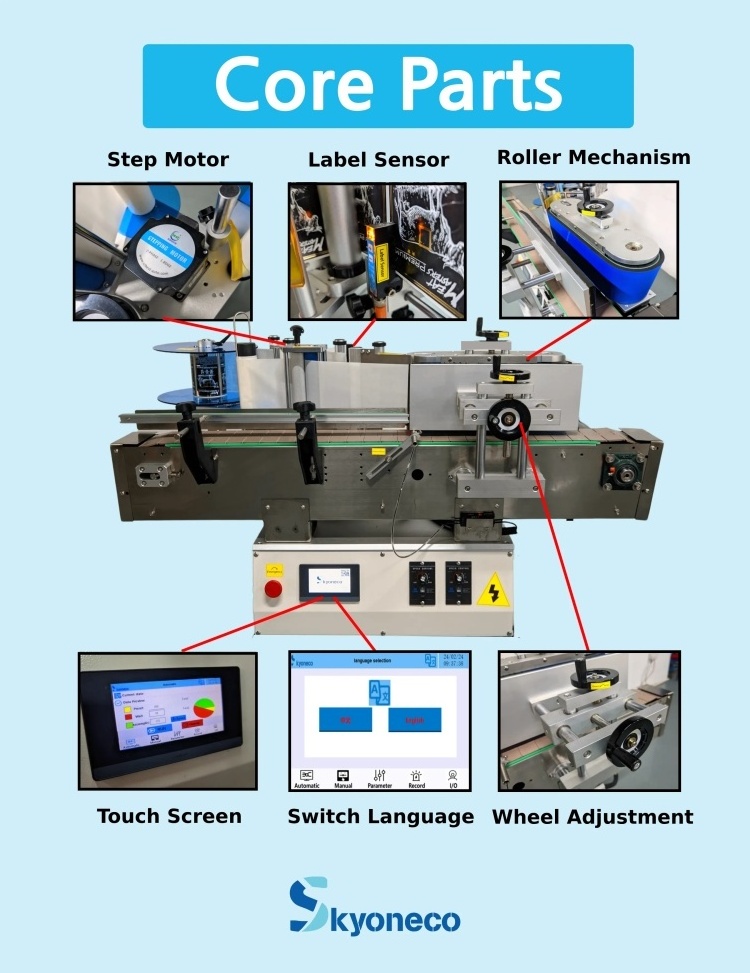 automatic labeling machine for bo label applicator for wine beer bottle jar cans stickers machine round bottle labeling machine