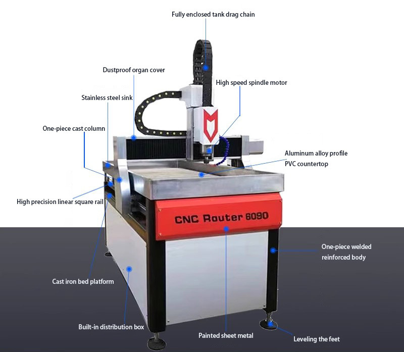 Hot Sales High Speed Mini Size Advertising Cnc Router Economical Small Metal Cnc Router 6090