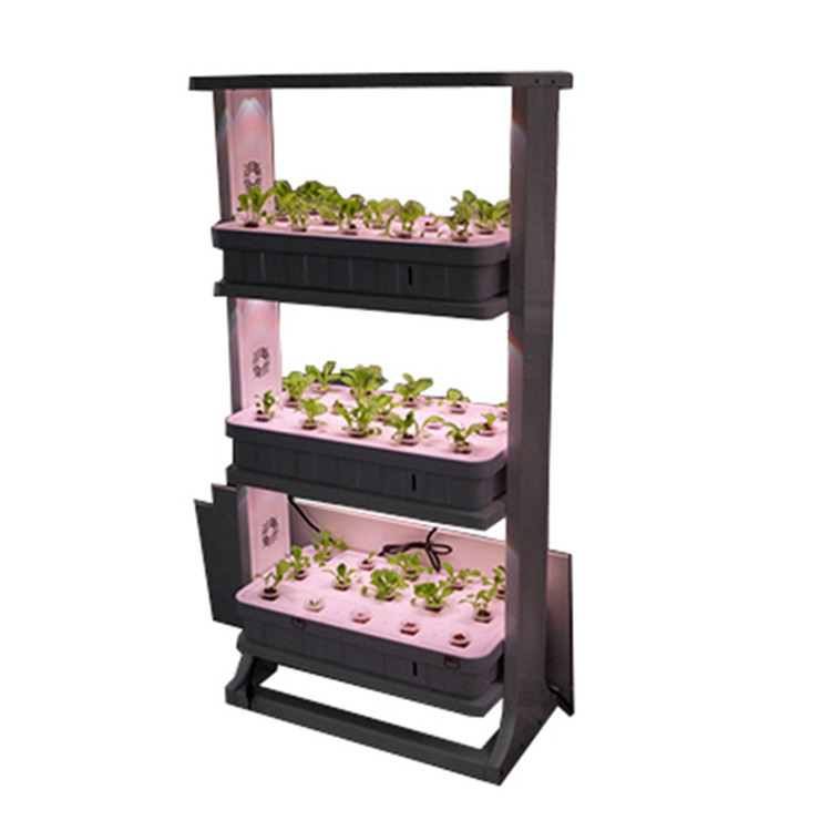 Indoor Plant Growing Automatic home garden aquaponics hydroponic Vertical Garden Tower With Led Light