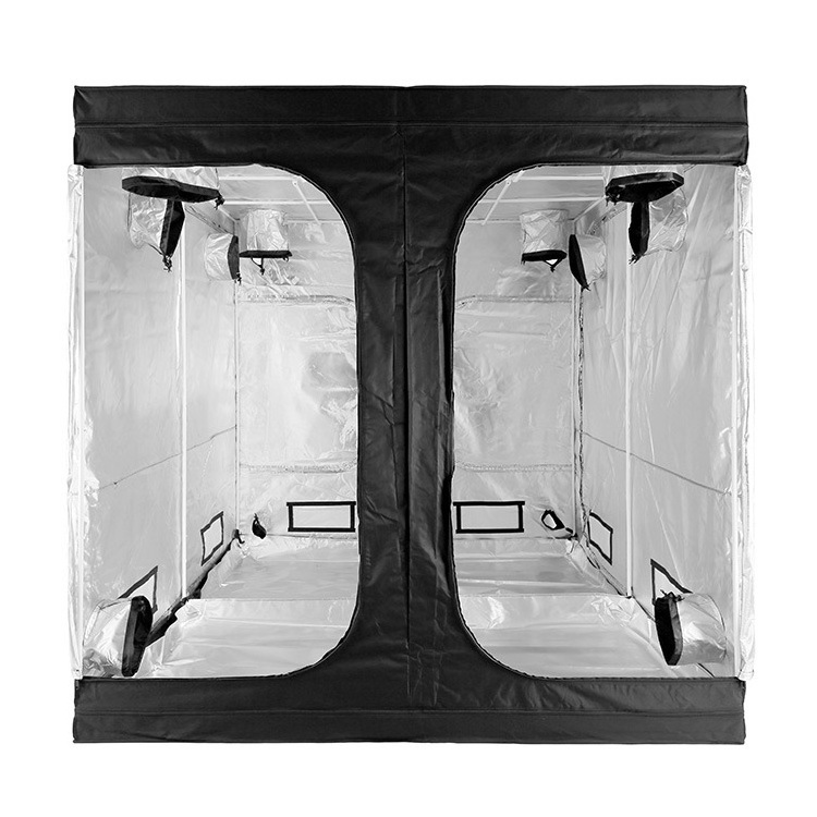 Hydroponic Grow Tent Heavy Duty Dark Room Grow Tent Reflective Mylar Grow Tent with Window & Floor Tray for Indoor Plant Growing