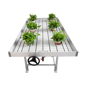 Hydroponic greenhouse 4x8 flood table Rolling bench agriculture growing ebb and flow table