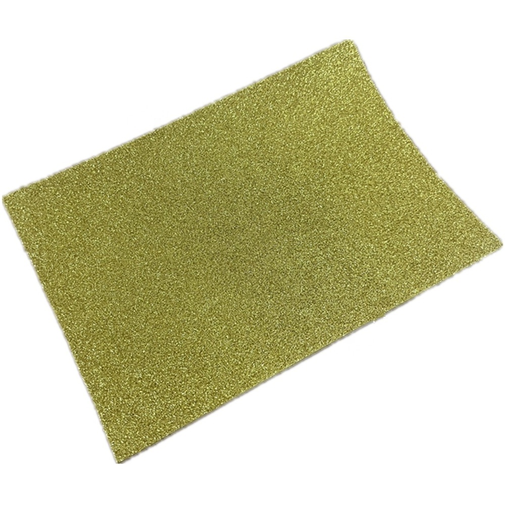 DIY handmade self adhesive back glue gold glitter Eva 2mm goma Eva glitter Eva foam sheet