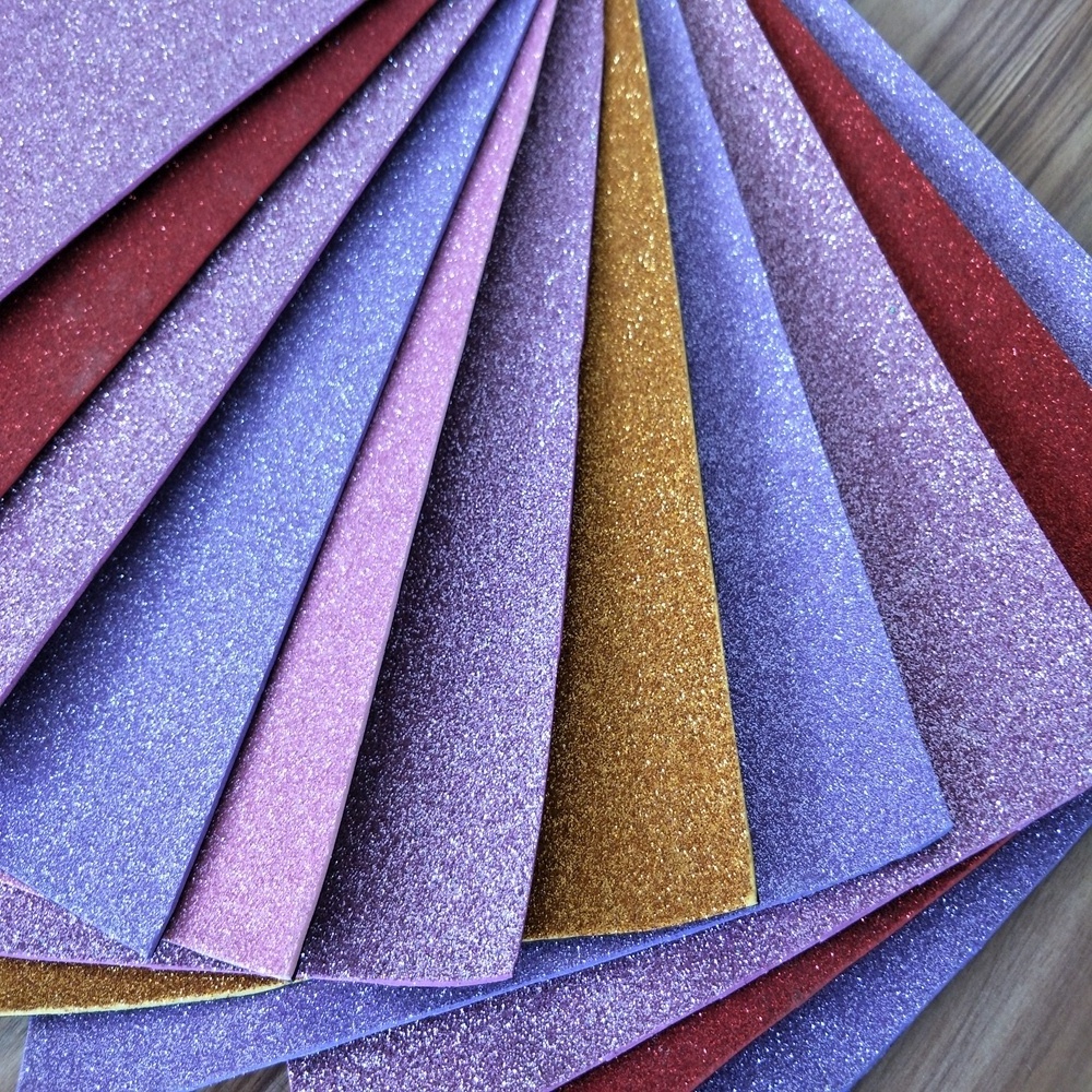 Low price high density colorful bling craft shining eva sheet eva glitter foam 2.0MM