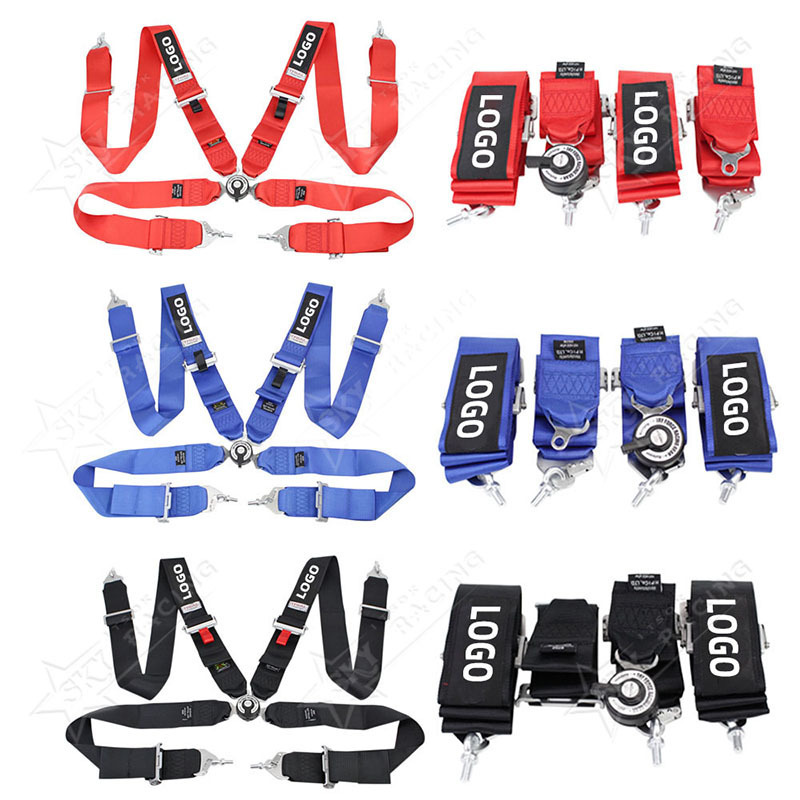 Hight Quality 4 Points 3inch Racing Drift Snap-On Harness Safety Shoulder Strap Seatbelt  4 Point 3 Inch Seat Belt for RECARO