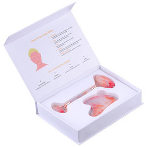 High Quality Anti-Aging Gua Sha Board and Jade Roller Essential Oil Facial Body Manual Gua Sha Massager Beauty Set Gift Box