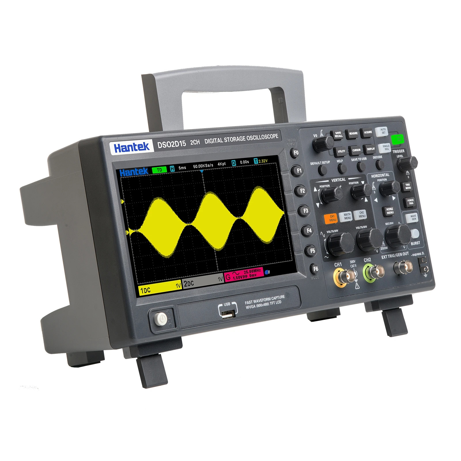 Digital Oscilloscope DSO2C10 2C15 2D10 2D15 2 Channels 100Mhz/150Mhz Storage USB Osciloscopio Portable Multimeter Tester