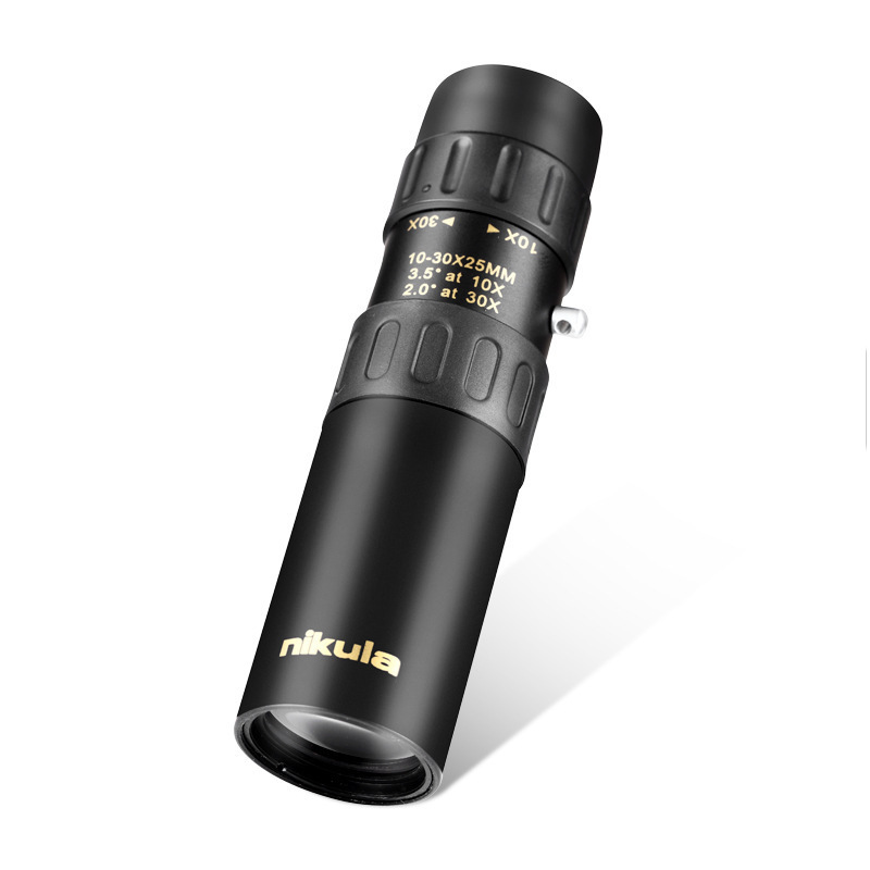 Nikula 10-30X25 Metal Telescopic Zoom Monocular Telescope Mini Portable Light Weight High Definition Pocket Monocular