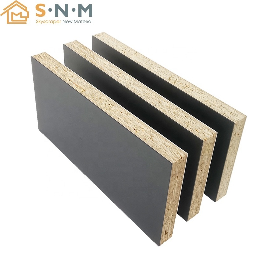 Skyscraper factory color mdf sheet anti-scratch PET plastic veneer melamine paper laminating finish wood panel mdf board