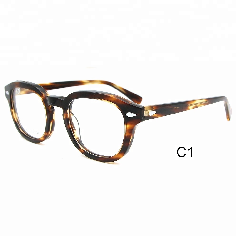 New style retro high density custom logo acetate eyewear  fashion glasses ready goods stock optical frame