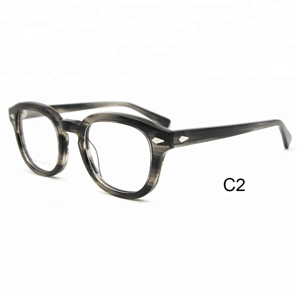 New style retro high density custom logo acetate eyewear  fashion glasses ready goods stock optical frame