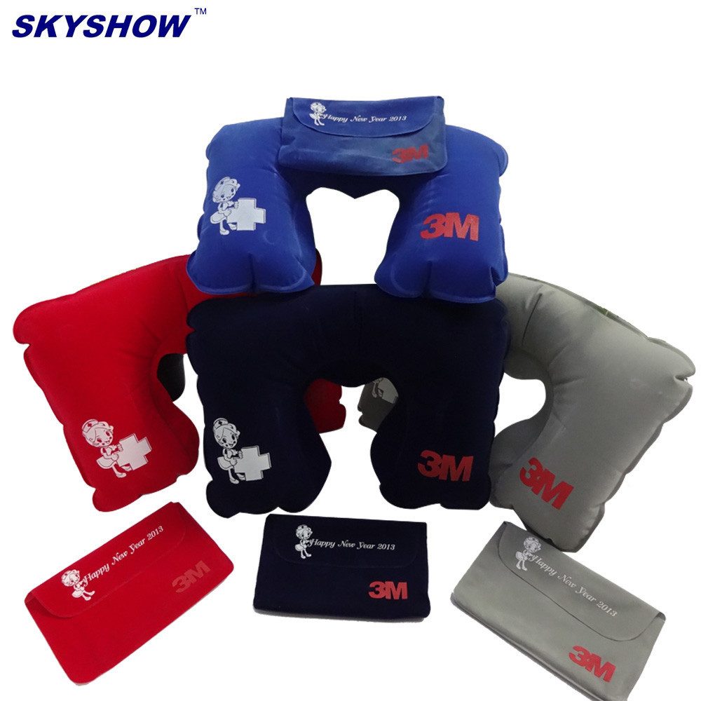 The Best Promotional Gifts Comfortable U Shape Inflatable Travel Neck Pillow For Travel, Airplane, Car, Outdoor Camping