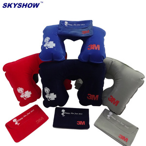 The Best Promotional Gifts Comfortable U Shape Inflatable Travel Neck Pillow For Travel, Airplane, Car, Outdoor Camping