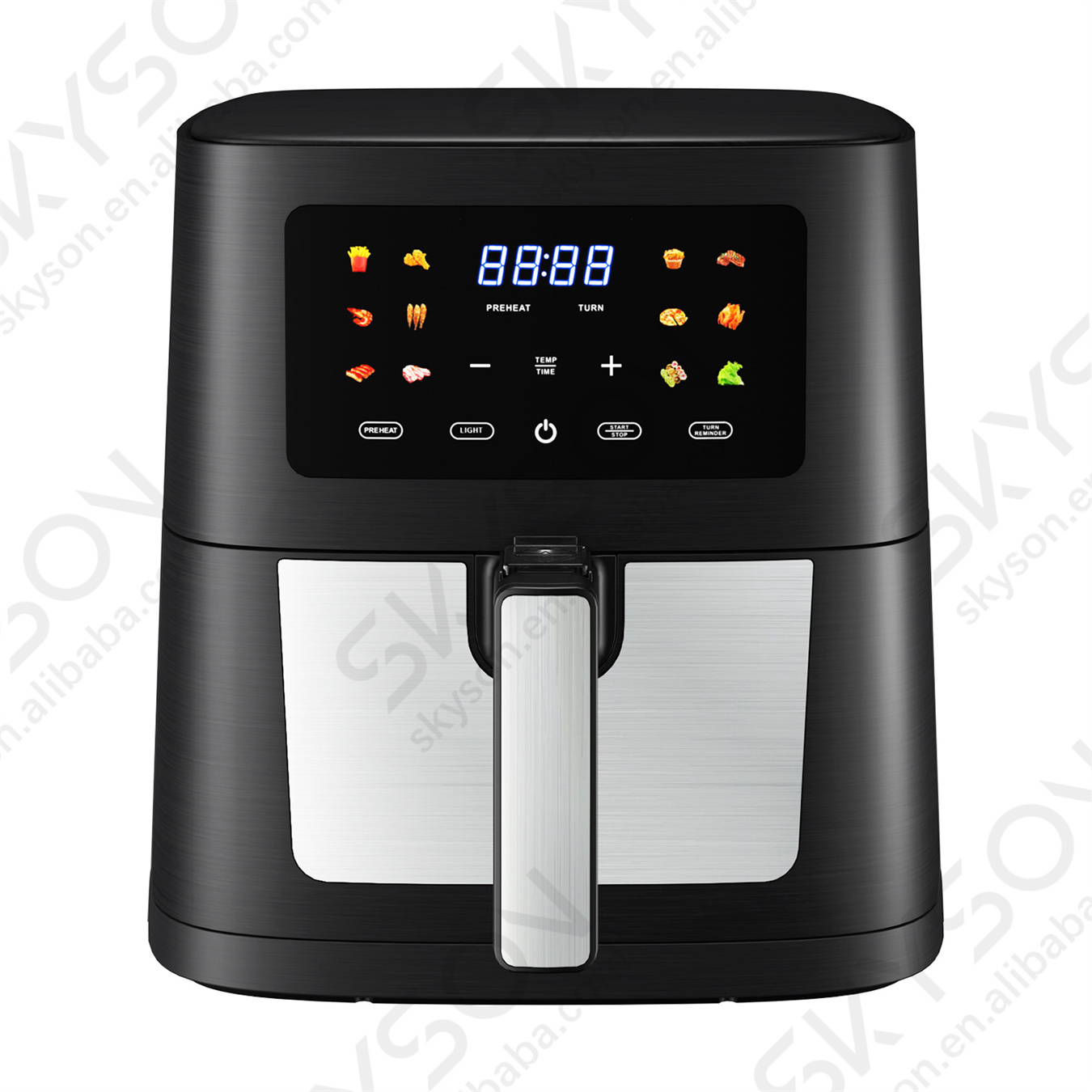 OEM customize hot best selling steam smart Digital Air Fryer Large capacity touch screen 6L 8L 10L air fryer