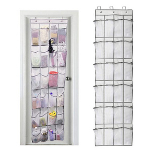 Custom Over the Door Hanging Storage Foldable Wardrobe Hanging 24 Pockets Shoe Organizer