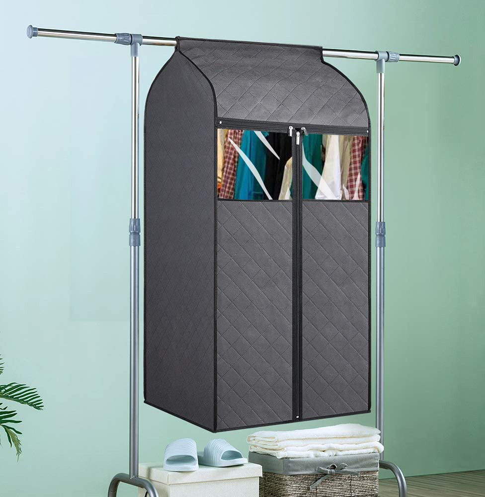 Non Woven Hanging Clothes Bag Organizer Large Garment Rack Cover for Storage