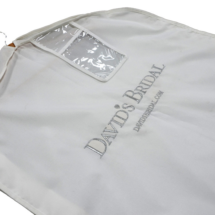 Custom Luxury Dustproof Garment Cover for Wedding Dress Foldable 72