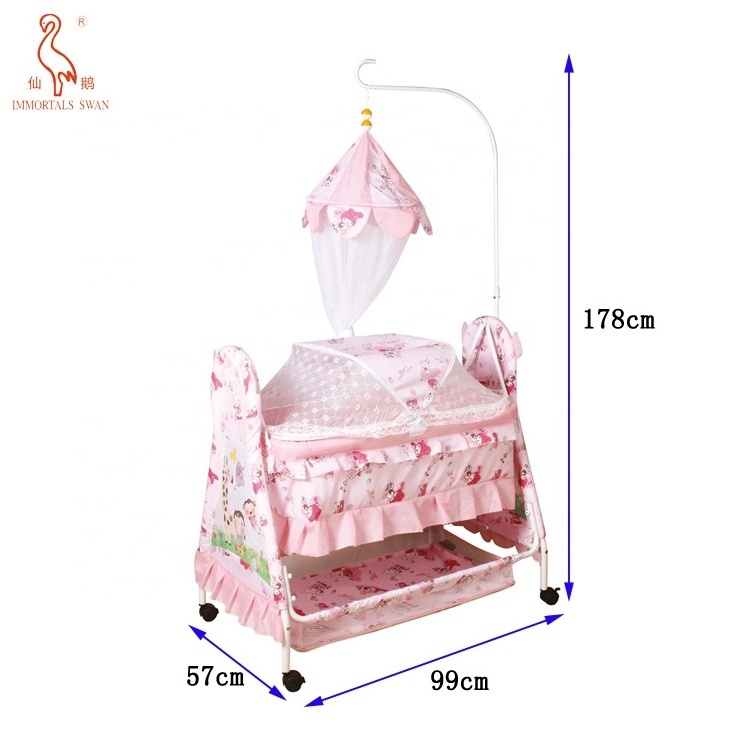 Baby Furniture Crib Cot Adjustable Modern Multifunctional Eco Friendly Wooden Baby Bed With Storage Box