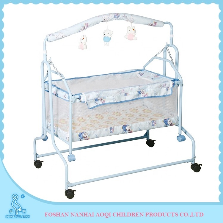 Customized Safety Comfortable Design Baby Cradle Swing Crib Mini Baby Crib With Mosquito Net