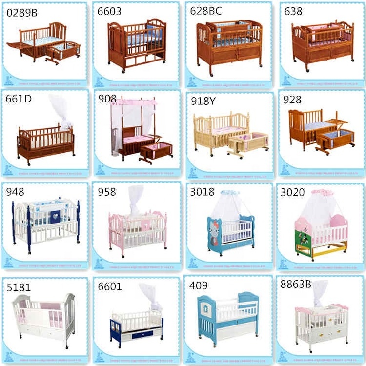 New Style Luxury B06 100% Cotton Baby Crib Bed Cot Safe Hanging Cradle Swing Crib For New Born Baby