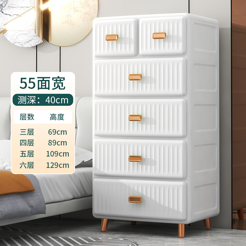 Modern Design Baby Plastic Wardrobe Cabinet With Storage Drawers