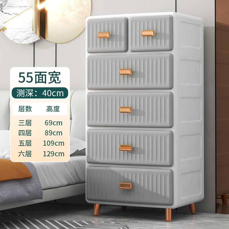 Modern Design Baby Plastic Wardrobe Cabinet With Storage Drawers