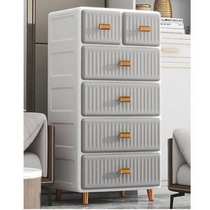 Modern Design Baby Plastic Wardrobe Cabinet With Storage Drawers