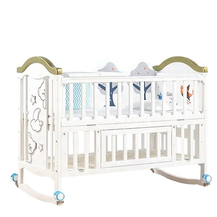 5 in 1 Hot Selling Multi Function Babies Bedroom Furniture Baby Cribs Furniture Baby Cot Bed Crib For Sale