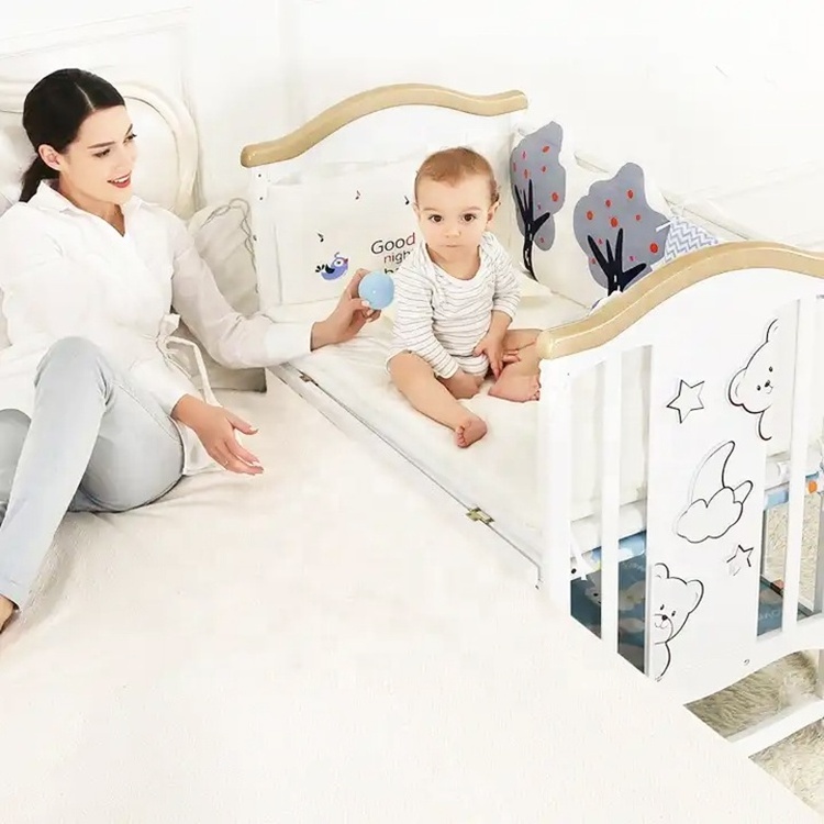 5 in 1 Hot Selling Multi Function Babies Bedroom Furniture Baby Cribs Furniture Baby Cot Bed Crib For Sale