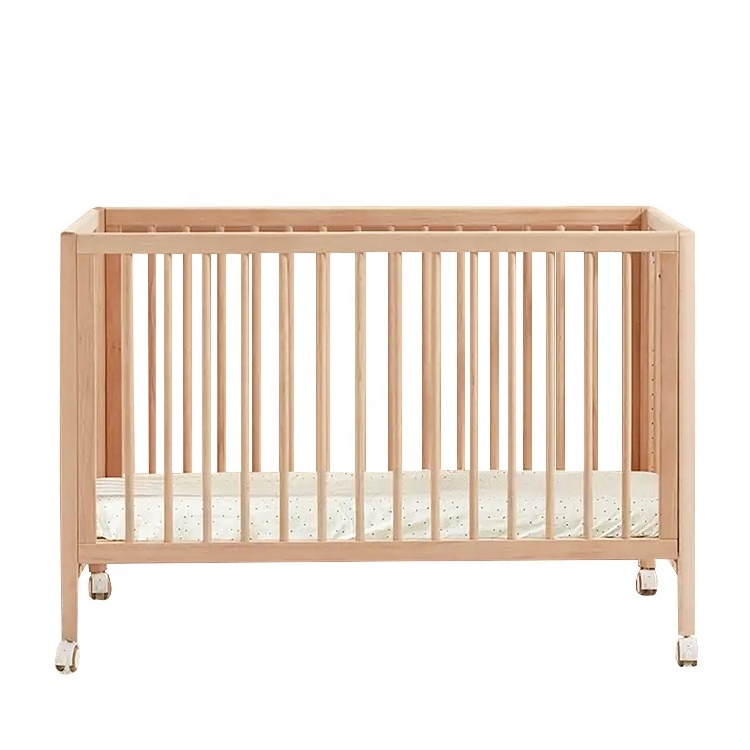 Bedside Adult Wooden Baby Bed Crib Babies Sleeping Furniture Cot Set Cradle Bedding Set for New Born Made in China Wood Modern