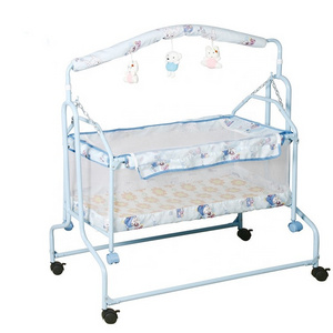 Customized Safety Comfortable Design Baby Cradle Swing Crib Mini Baby Crib With Mosquito Net