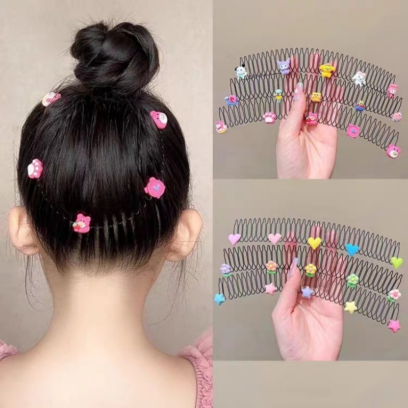 CUSTOM resin girls Metal Wavy Spring Hair Hoop carton Headbands For children Simple Hairband Face Washing Headdress