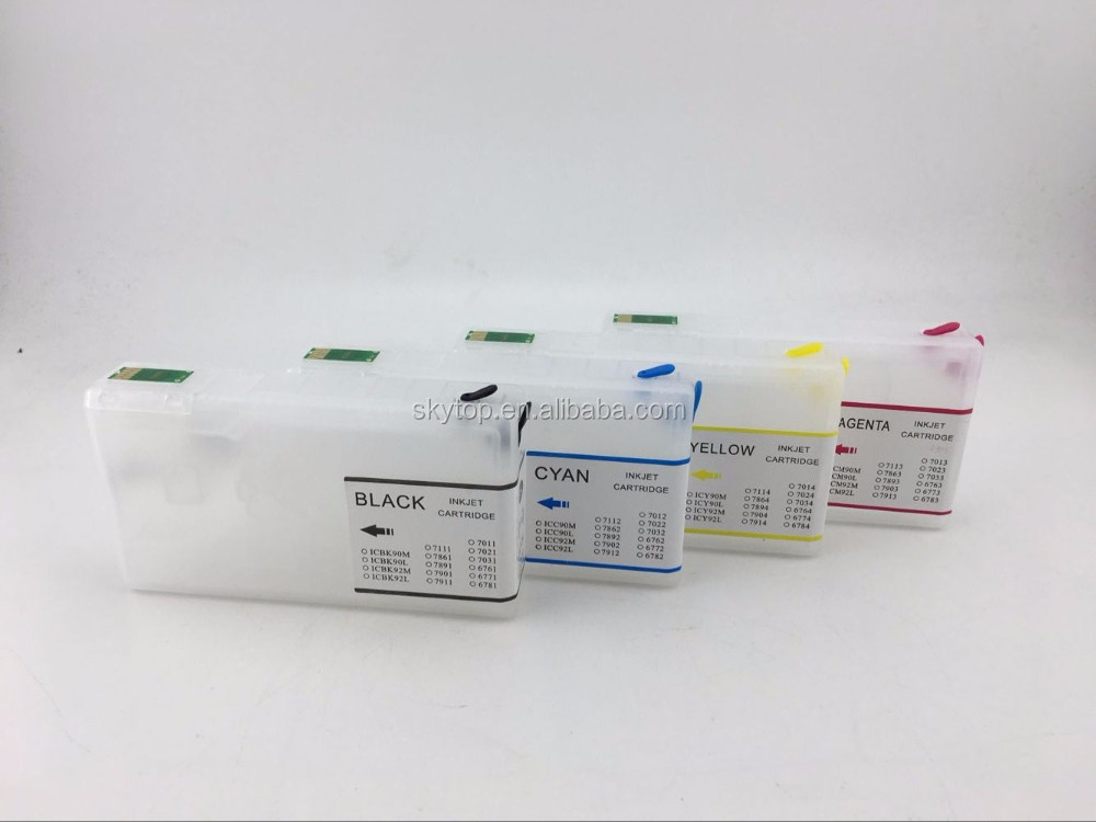 refill ink cartridge T7921 T7922 T7923 T7924 for Epson WorkForce Pro WF-5111 WF-5191 WF-5621 with one time use chip