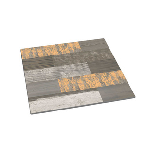 Export quality popular style wood look grey and brown matt design bamboo garden floor tiles 600x600 for building