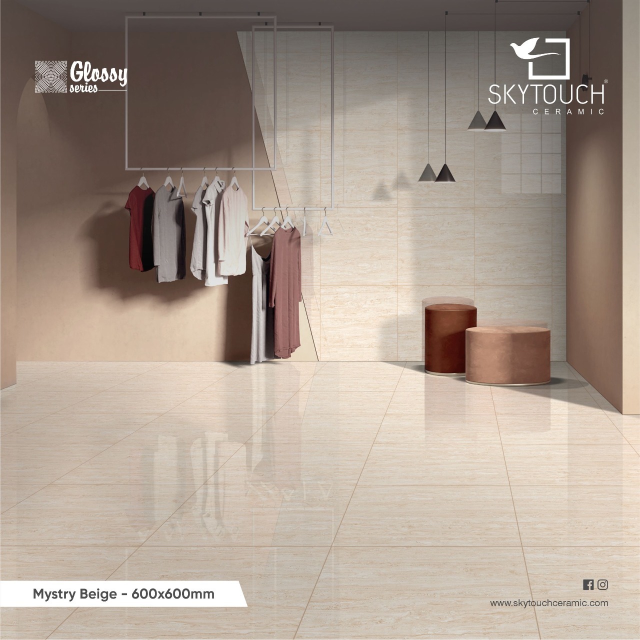 Sky touch ceramic dark beige brown marble porcelain glazed flooring led floor tiles 600x600mm from india