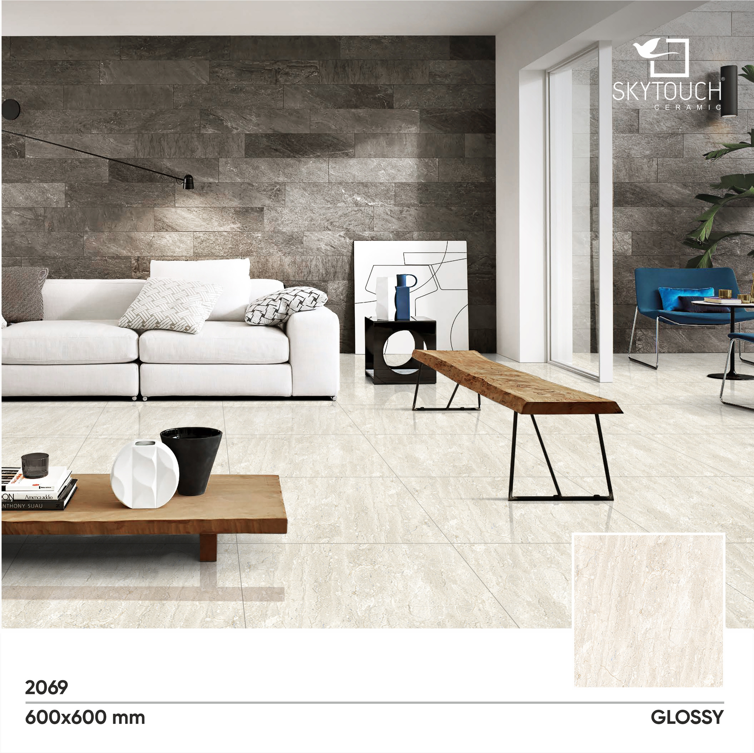 Gujarat Sky touch ceramics 600x600mm porcelain tiles price non slip crystal polish surface ceramic floor tile in india