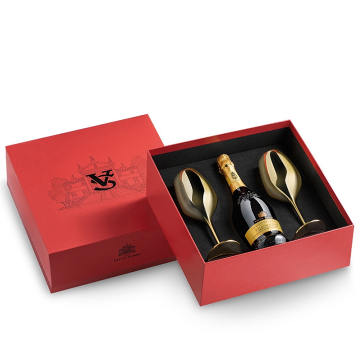 Custom logo printed cardboard wine set gift box luxury wine gift box packaging low price china wholesale wine box packaging