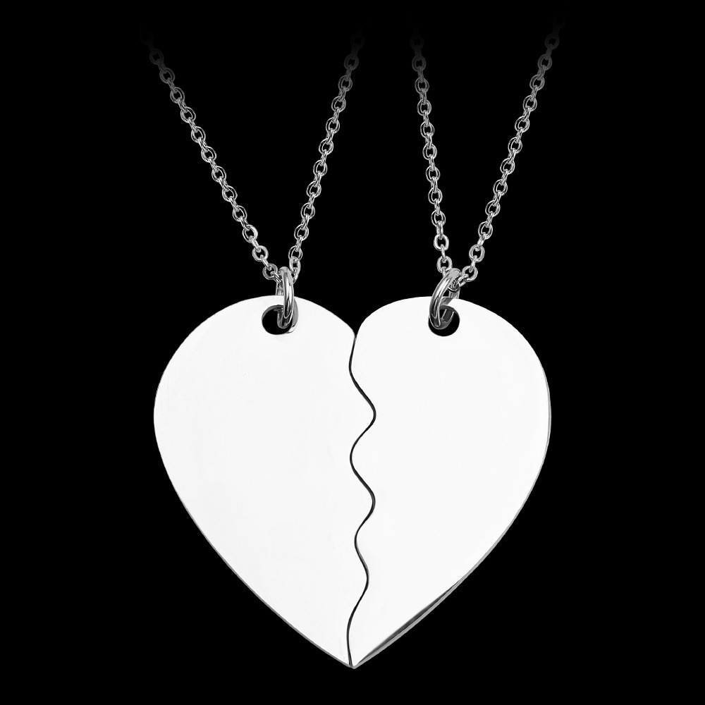 XL22546 Trendy Couple Sisters Gifts Magnetic Stainless Steel Heart Pendant Necklaces For Women Men