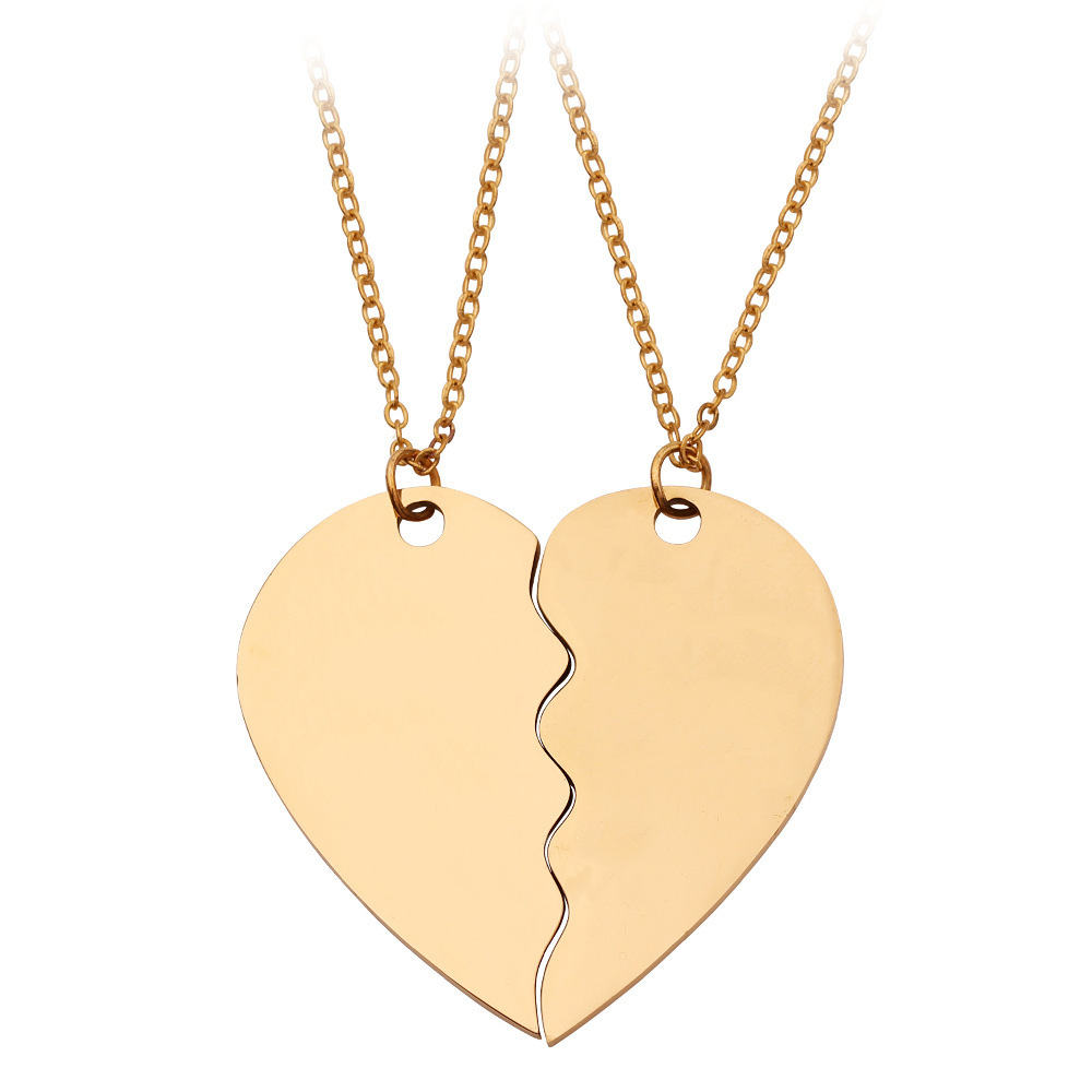 XL22546 Trendy Couple Sisters Gifts Magnetic Stainless Steel Heart Pendant Necklaces For Women Men