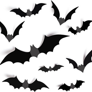 Halloween Decorations Bats Wall Decor Halloween Party Decorations Indoor Outdoor Halloween Supplies Reusable 3D PVC Y729